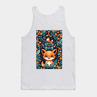 Kawaii fox pattern art Tank Top